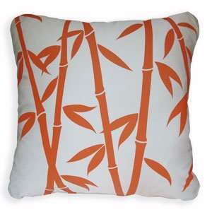 Bamboo Decorative Pillows in Tangerine