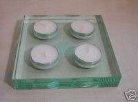 Wedgwood Tempered Glass Four Tea Light Candle Holder  