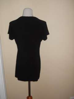 CALVIN KLEIN Designer Womens Black Flowy Blouse Shirt Top SMALL Soft 