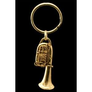  Tuba Key Chain   24k Gold Plated Musical Instruments