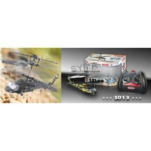 : Syma RC Remote Control 3 Channel Micro IR Black Hawk 3D Helicopter 