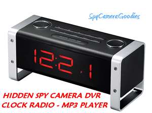 CLOCK RADIO MP3 PLAYER COVERT HIDDEN SPY CAMERA  