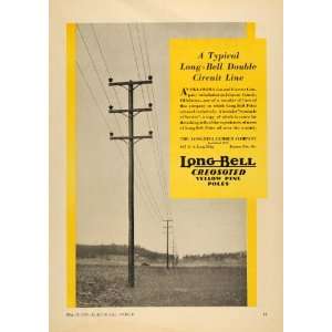  1930 Ad Long Bell Lumber Co Creosoted Yellow Pine Poles 