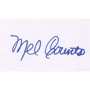  Mel Counts Former NBA Basketball Player Autographed 3x5 
