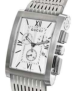 Gucci Mens Silver Dial Chronograph Watch  Overstock