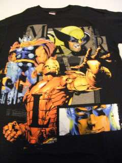 Thor Wolverine Heroglyphics T Shirt Marvel Comics New  