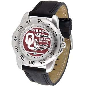  BCS National Champions 2008 Mens Sports Watch with Leather Band 