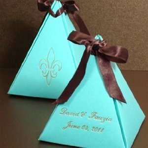  Personalized Colored Pyramid Box Favors Health & Personal 