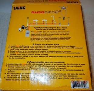 Laing Autocirc 2 Instant Hot Water Pump 5 Steps Install Stop Waiting 