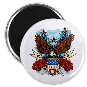   Magnet Freedom Eagle Emblem with United States Flag 