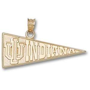   Indiana University IU Indiana Pennant Pendant (14kt) Sports