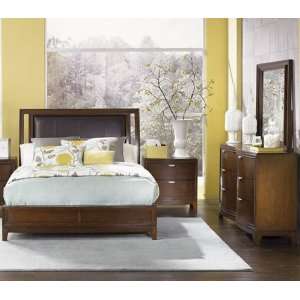   Queen Leather Platform Bed+Dresser+Mirror+Nightstand: Home & Kitchen