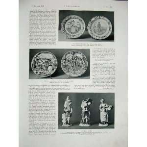  1934 France China Pottery Ornaments Plates Figures: Home 