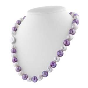  Honora Violet and White Pearl Necklace Honora Jewelry