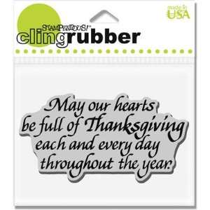   : Cling Thanksgiving Year   Cling Rubber Stamp: Arts, Crafts & Sewing