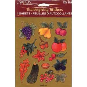   Thanksgiving Harvest Fruit and Leaves Scrapbook Stickers Arts, Crafts