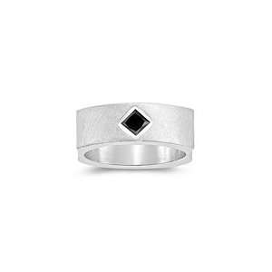    0.29 Cts Black Diamond Solitaire Ring in Silver 13.0: Jewelry