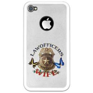   4S Clear Case White Law Officers Police Officers Wife with Butterflies