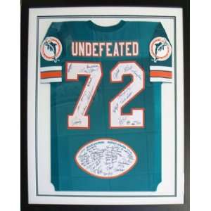  1972 Miami Dolphins Autographed Framed Miami Dolphins 