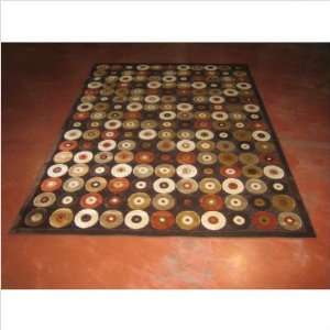  Karma Rounds Brown Contemporary Rug Size: 64 x 93 