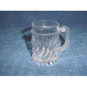    childs Vintage Pattern Glass Beaded Swirl Mug 