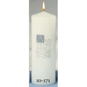    White And The Two Shall Become As One Unity Candle