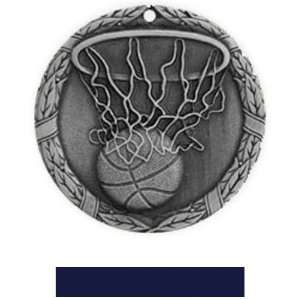  Hasty Awards Custom Basketball Medal M 300B SILVER MEDAL/NAVY 