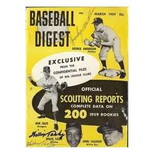 1959 Baseball Digest autographed by Sparky Anderson & Willie Tasby 