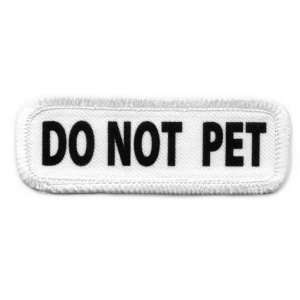  Service Dog Black DO NOT PET Medical Alert 1 x 3 inch Sew 