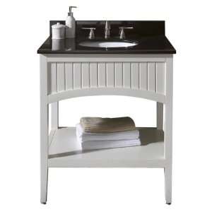   30 Vanity with Carrera White Marble Top and Sink