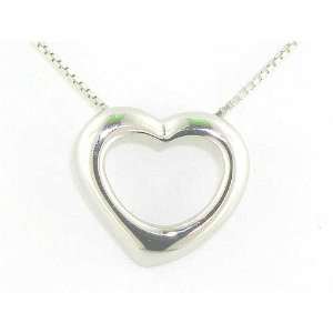 Luxury Sterling Silver Floating Heart Pendant & 16 Sterling Silver 