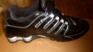 mens Nike Shox Athletic Shoes black silver 9  