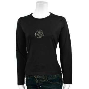 Pasadena Tournament of Roses Ladies Black Foil Long Sleeve T shirt 