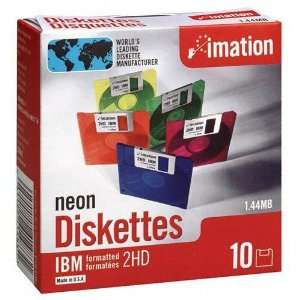  IMN41483   3 1/2 Disks,PC Format,1.44MB,w/Plastic Case,10 
