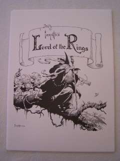   signed s/n Lord of the Rings Portfolio Middle Earth 823/1000 VF  
