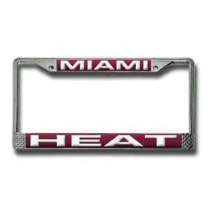 Rico Miami Heat Chrome License Plate Frame:  Sports 