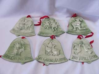 12 DAYS OF CHRISTMAS BELL SHAPED ORNAMENTS  