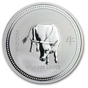  2009 1 oz Silver Lunar Year of the Ox (Series 1)   Key 