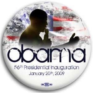  Obama 56th Presidential Inauguration Flag Photo Button   3 