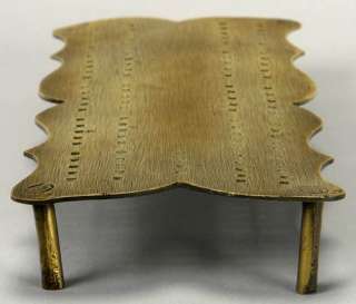 05825 Georgian Brass Scroll Edge Cribbage Board c.1750  