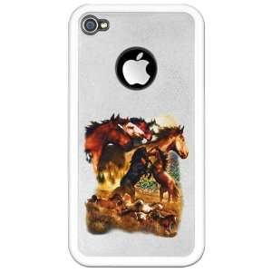  iPhone 4 or 4S Clear Case White Wild Horses: Everything 