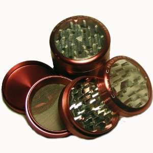  Large Cali Crusher® CLEAR TOP 4 piece herb grinder Red 