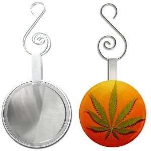  Creative Clam Orange Sun Marijuana Pot Leaf 2.25 Inch 
