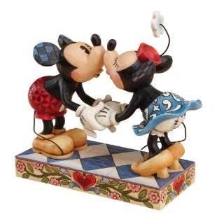   Jim Shore 4013989 Mickey and Minnie Mouse Kissing Figurine 6 1/2 Inch