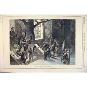  Christmas Eve Russia Moscow Old Print 1876 Antique