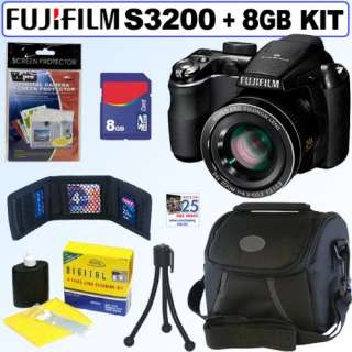 Fujifilm FinePix S3200 14 MP Digital Camera 8GB Bundle  