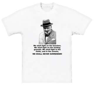 Sir Winston Churchill UK Prime Minister Quote T Shirt  