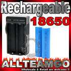 2x 18650 3.7V 2400mAh Rechargeable Battery+CHARGER SALE  