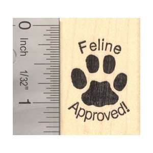  Feline Approved Rubber Stamp for Cat Lovers Arts, Crafts 