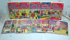 1960s Lot of 15 Betty & Veronica  ARCHIE Comic Book Set  